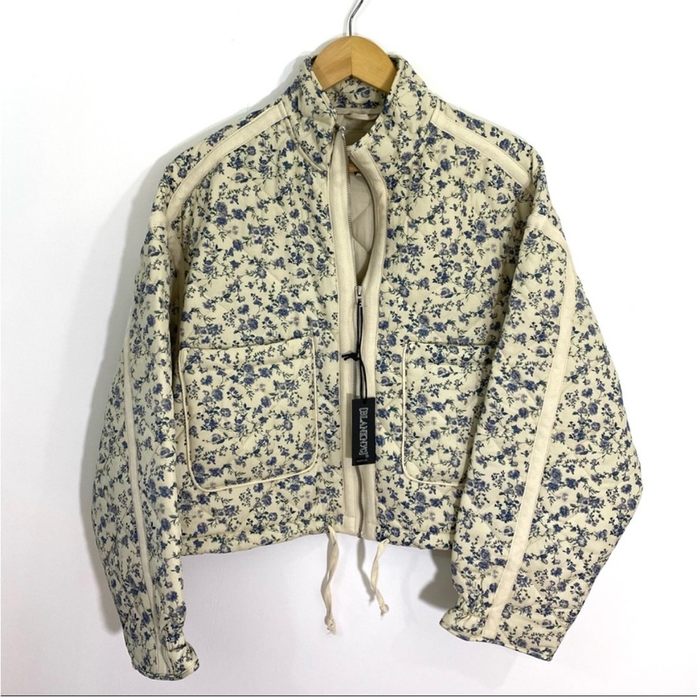 BLANK NYC Floral Quilted Jacket NWT size S Small